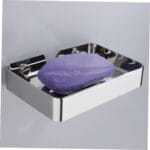 Wall-Mounted Stainless Steel Soap Dish Holder Punch Design for Bathroom Compact Lightweight Bar Soap Storage Drainage Easy Installation for Tidy Spaces