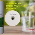 20 Inch 5 Micron PP Cotton Filter Jumbo Spun Filter Cartridge Size 4.5 Inch DIA 20" PP Sediment Filter Cartridge For Reverse Osmosis Commercial Water Purifier Pre-filter-Pack of 1 - Water Jar