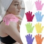 Exfoliating Glove, Body Scrub Glove, Bath Exfoliating Bath Gloves, Exfoliating Shower Glove, 1 Pair of Exfoliating Gloves for the Body to Remove Dead Skin (Random Color)