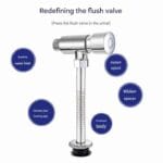 Urinal Flush Valve Push Button Rustproof Manual Toilet Flush Valve - Heavy Duty - S S Urinal F Valve