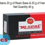 M-SEAL SANITARY WHITE PUTTY (40g) Regular Epoxy Compound Adhesive - Waterproof, Durable, Multi-Purpose Sealant for Leak Proofing & Repairs 1pcs