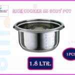 Stainless Steel Cookware Household Rice Cooker Inner Pot Professional Rice Cooker Pot Electric Cooker Accessory Rice Cooker Stainless Steel Inner Pot-1.8ltr
