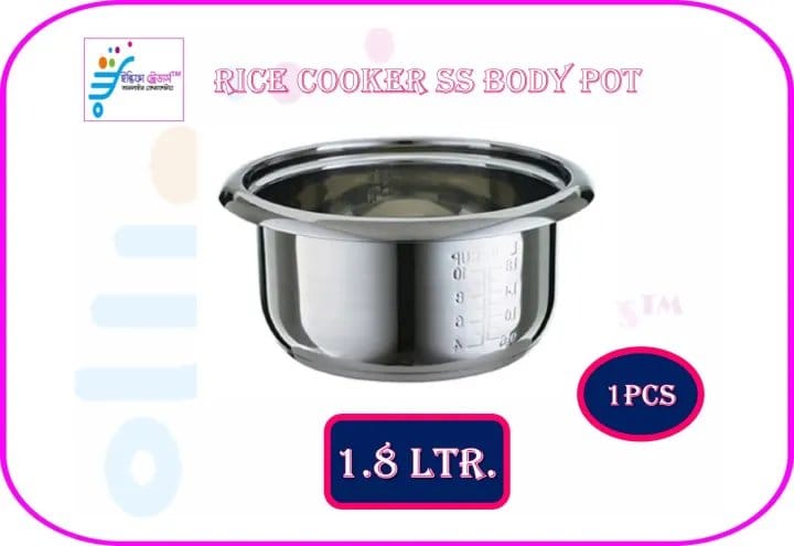 2026/01/1000026654.jpg Stainless Steel Cookware Household Rice Cooker Inner Pot Professional Rice Cooker Pot Electric Cooker Accessory Rice Cooker Stainless Steel Inner Pot-1.8ltr - Image 1