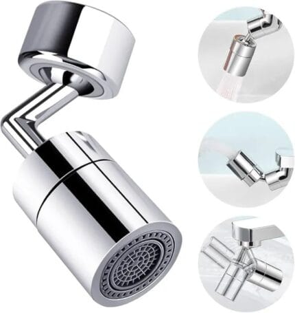 Rotating Faucet 720 Degree Swivel Kitchen Sink Faucet Aerator 4-Layer Net Filter