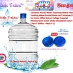 Water Dispenser Bottle Filters Drinking Water Bottle/Water Jar/Container/Can-for Home Office School Collage Hospital Multipurpose (Clear white transparent color - 20/10 Liters 5/3 Gallon - Pack of 1