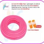 PVC Water Pipe 0.625 Inch 16mm (5/8") | Lightweight, Durable & Flexible| Hose with Accessories Hose Adapter| Watering Garden, Cleaning, Outdoor-Indoor Use (Random Color) 10 /20/30 feet