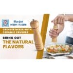 Mini/Small Pepper Grinder Crusher Mill Hand Wooden Big/Small Thumb Press Set Machine with Stylish Design for Grinding Salt and Black Pepper