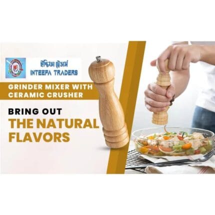 Mini/Small Pepper Grinder Crusher Mill Hand Wooden Big/Small Thumb Press Set Machine with Stylish Design for Grinding Salt and Black Pepper