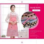 Kitchen Fortune Tree Apron Dustproof Polyester Cotton, Peach Skin