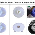 4 Teeth White Plastic Mixer Grinder Motor & Jar Coupler - 2pcs