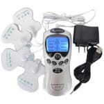 Digital Therapy Machine, Electric Therapy Massage Electronic Pulse Kit Dual-output 8 Modes with Electrode Pad (Massager+2Pairt Electrode Pad)