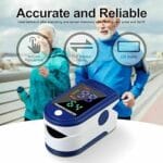 Finger Pulse Oximeter with LED Display | LK87 Fingertip Pulse Oximeter | Family Medical Health -Finger Blood Heart Oxygen Saturation Meter Spo2 Monitor