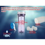 10 inch Heavy Duty Transparent Pre Filter Housing Filter with Spun Filter & 1/4" Connector for Domestic RO Water Purifier