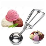 Ice Cream Scoop - Stainless Steel Cookie Scoop Melon Scoop Meat Baller 5.4 Tablespoon Scoop Muffin Potato Masher