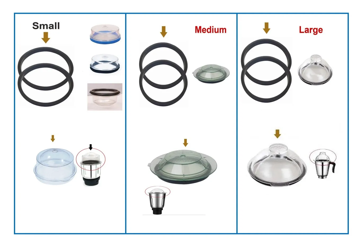 jar lid 1 Mixer Grinder Blender Jar Lid 1pcs - Image 1