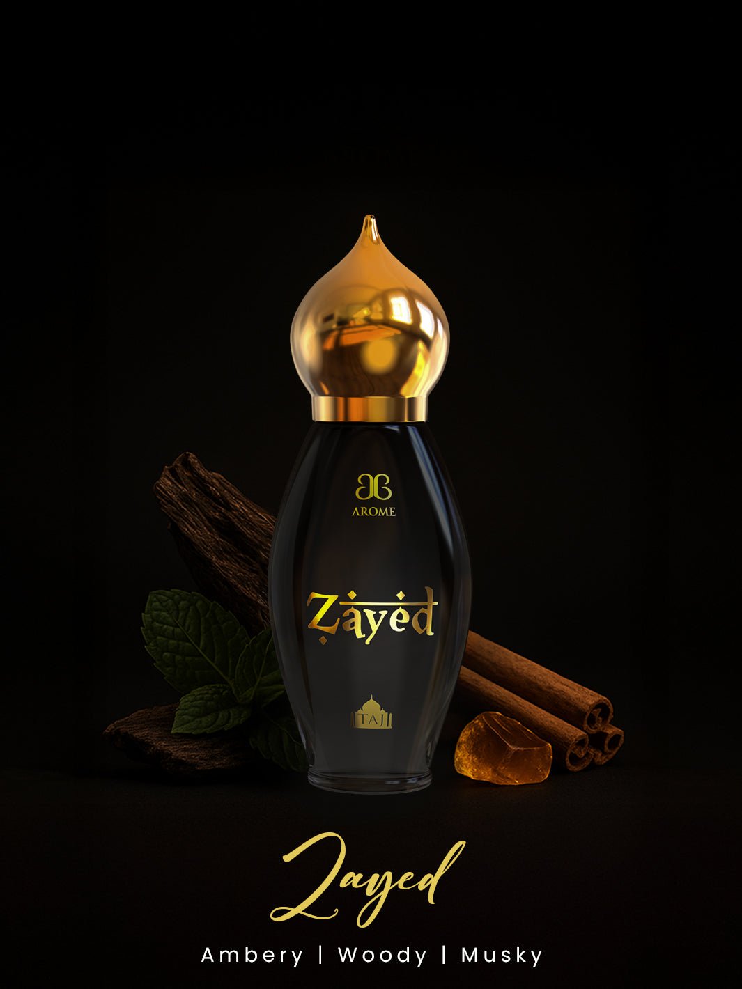 1000182183.jpg Long Lasting Arome Ratlam Taj Series Zayed 9 ml Roll on Attar Luxurious Premium Royal Perfume Oil-Made In India - Image 1