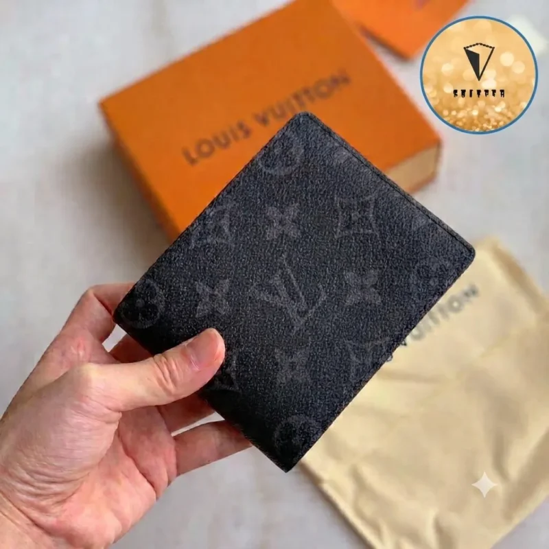 Men Stylish Flower Print Small PU Leather Wallet