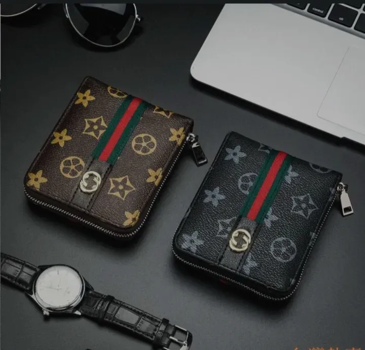 Snapper Flower Round Zipper Stylish Wallet for Men